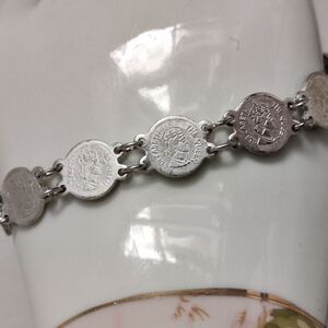Vintage Queen Elizabeth Coin Bracelet